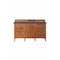 James Martin Vanities Brittany 60in Single Vanity, Saddle Brown w/ 3 CM Charcoal Soapstone Quartz Top 650-V60S-SBR-3CSP - alternate 1